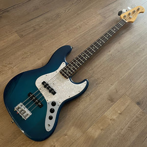 FGN Jazz Bass Green - Blue Burst - 2018