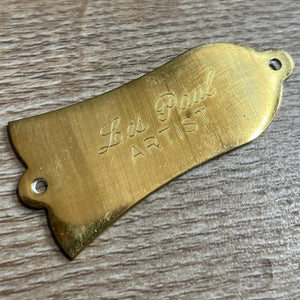 Vintage Gibson Brass Engraved 'Les Paul Artist' Truss Rod Cover NOS