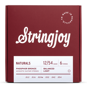 Stringjoy Naturals | Light Gauge (12-54) Phosphor Bronze Acoustic Guitar Strings