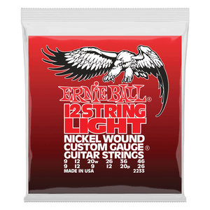 ERNIE BALL LIGHT NICKEL WOUND 12-STRING ELECTRIC GUITAR STRINGS 9-46 GAUGE