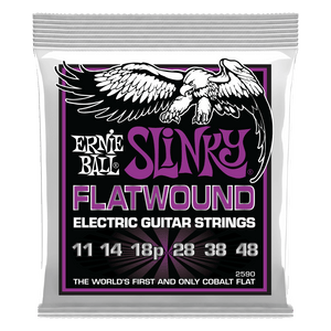 ERNIE BALL POWER SLINKY COBALT ELECTRIC FLATWOUND GUITAR STRINGS 11-48 GAUGE