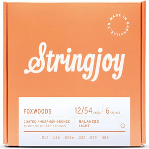 Stringjoy Foxwoods | Light Gauge (12-54) Coated Phosphor Bronze Acoustic Guitar Strings