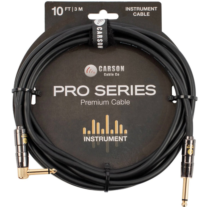 Carson Pro Series 10ft Straight/Right Angle Noiseless Cable