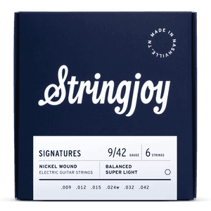 Stringjoy Signatures | Balanced Super Light Gauge (9-42) Nickel Wound Electric Guitar Strings