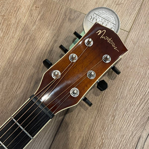 Martinez '31 Series' Daowood Small Body Acoustic-Electric Cutaway Guitar (African Brownburst)