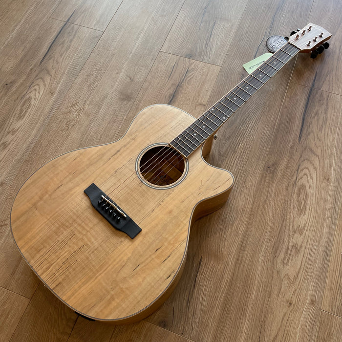Martinez '31 Series' Spalted Maple Acoustic-Electric with Hardcase (Natural Satin)