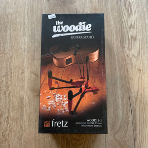 Fretz 'Woodie 1' Wooden Folding Acoustic Guitar Stand (Natural Gloss)