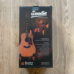 Fretz 'Woodie 1' Wooden Folding Acoustic Guitar Stand (Natural Gloss)