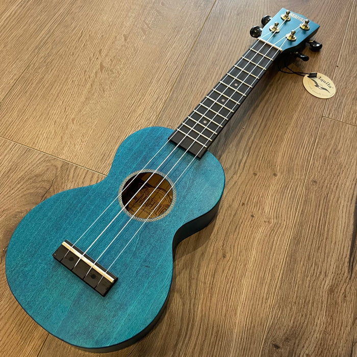 Mahalo Slimline Series Soprano Ukulele - Transparent Blue