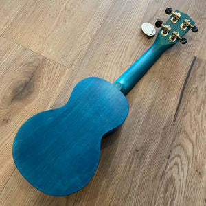 Mahalo Slimline Series Soprano Ukulele - Transparent Blue