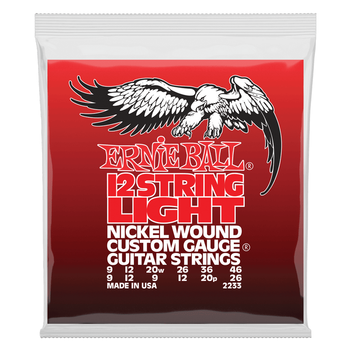ERNIE BALL LIGHT NICKEL WOUND 12-STRING ELECTRIC GUITAR STRINGS 9-46 GAUGE