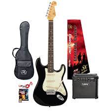 SX- TL Style Full Size Guitar & Amp Pack  - Black